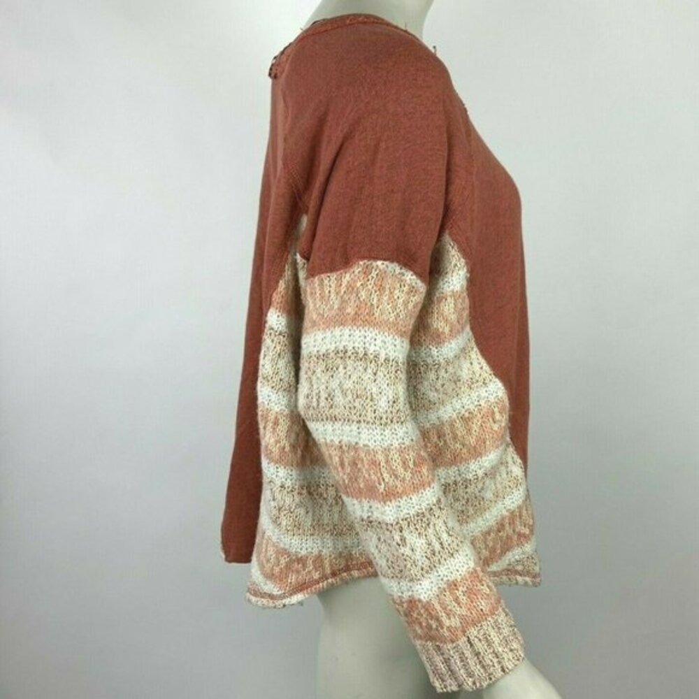 Free People Pullover Terri Knit Sleeve Crew Neck - Picture 4 of 10